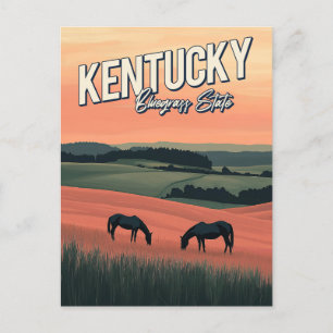 Carte Postale Vintage Kentucky Travel