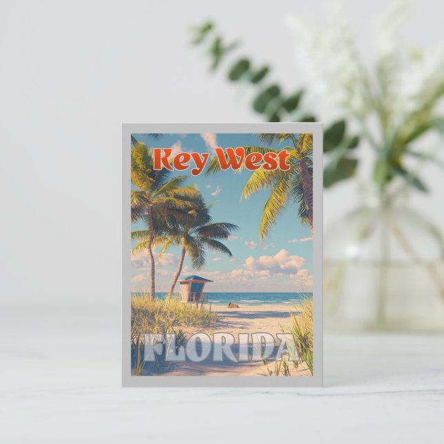 Carte Postale Vintage Key West Floride (Debout devant)