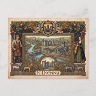 Carte postale vintage Kilkenny Irlande Patrimoine 