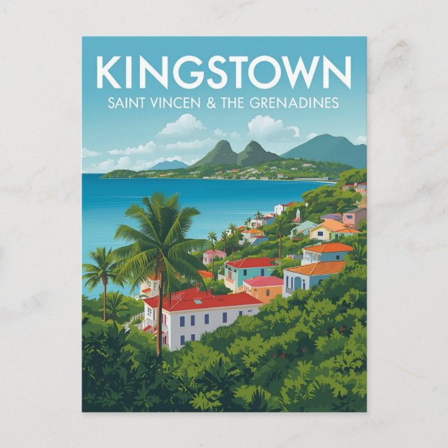 Carte Postale Vintage Kingstown Travel (Devant)