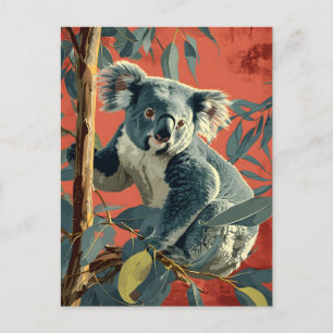 Carte Postale Vintage Koala : Un charme intemporel pour la faune