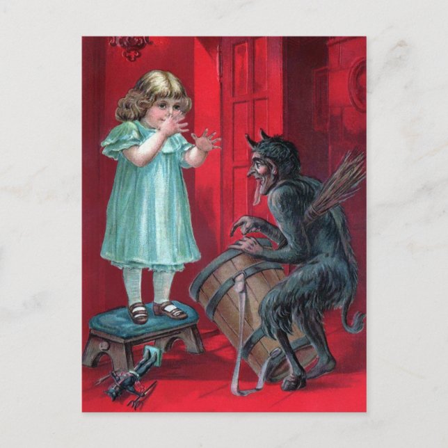 Carte postale vintage Krampus (Devant)