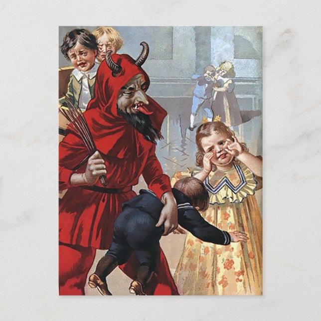 Carte postale vintage Krampus Christmas (Devant)