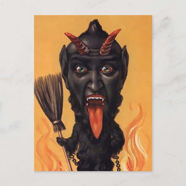 Carte postale vintage Krampus Devil (Devant)