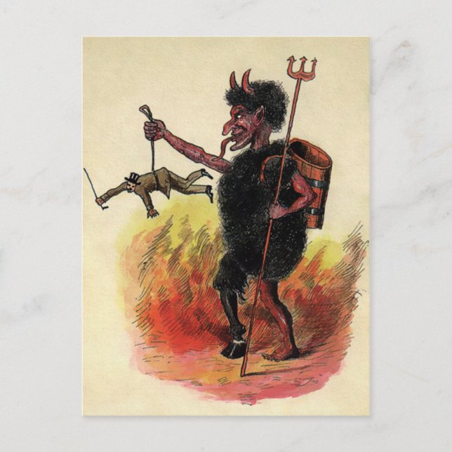 Carte Postale Vintage Krampus Devil (Devant)