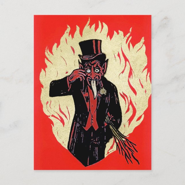 Carte Postale Vintage Krampus Devil (Devant)