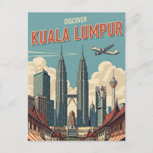 Carte Postale Vintage Kuala Lumpur Malaisie