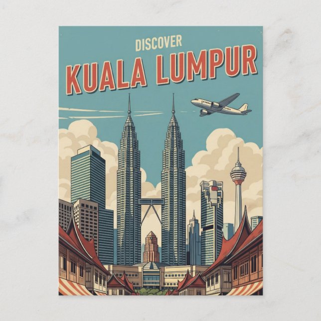 Carte Postale Vintage Kuala Lumpur Malaisie (Devant)
