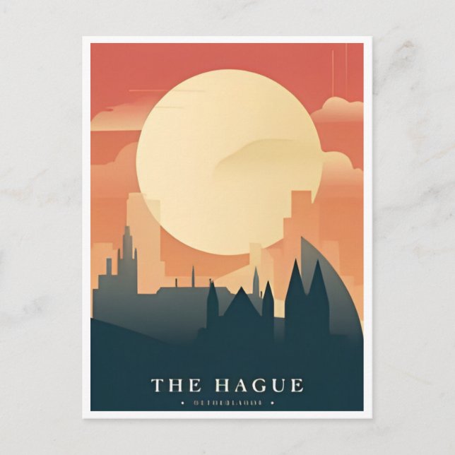 Carte Postale Vintage La Haye ville Pays-Bas (Devant)