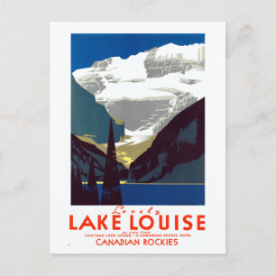 Carte Postale Vintage Lake Louise Rockies canadiennes Alberta Po
