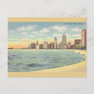 Carte postale vintage Lake Shore Drive Chicago