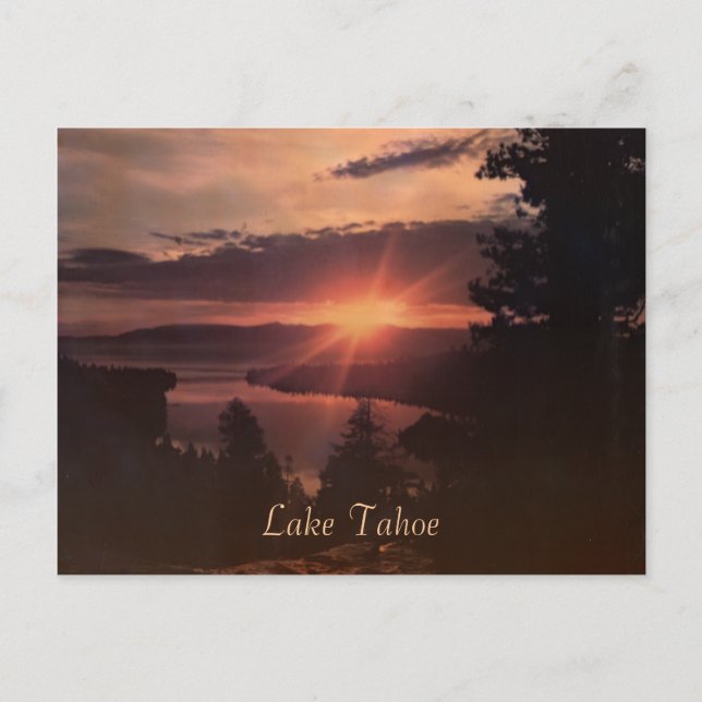 Carte postale Vintage Lake Tahoe Sunrise (Devant)