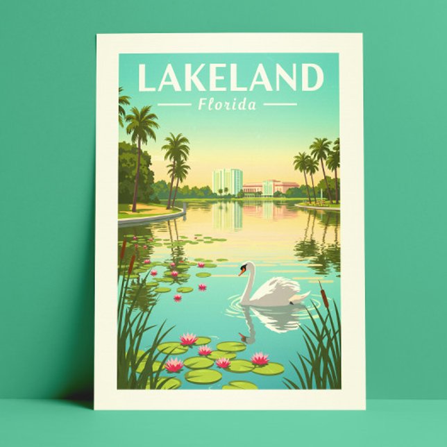 Carte Postale Vintage Lakeland Floride (Créateur téléchargé)