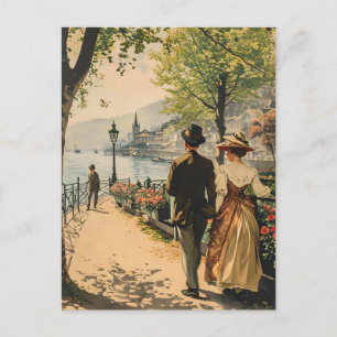 Carte postale Vintage Lakeside Genève