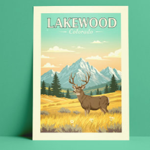 Carte Postale Vintage Lakewood Colorado