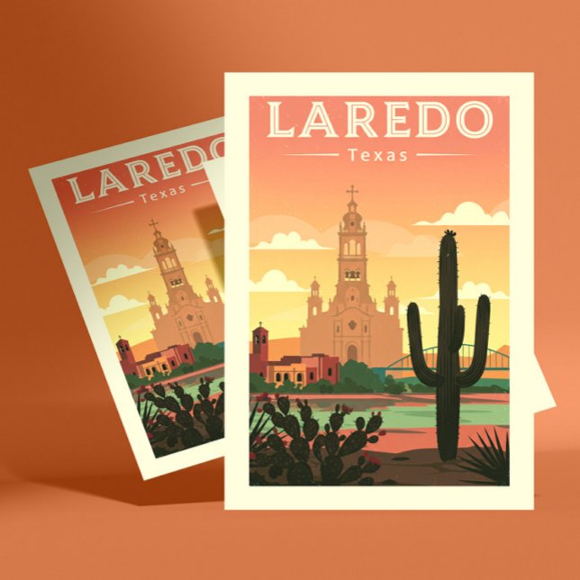 Carte Postale Vintage Laredo Texas (Créateur téléchargé)