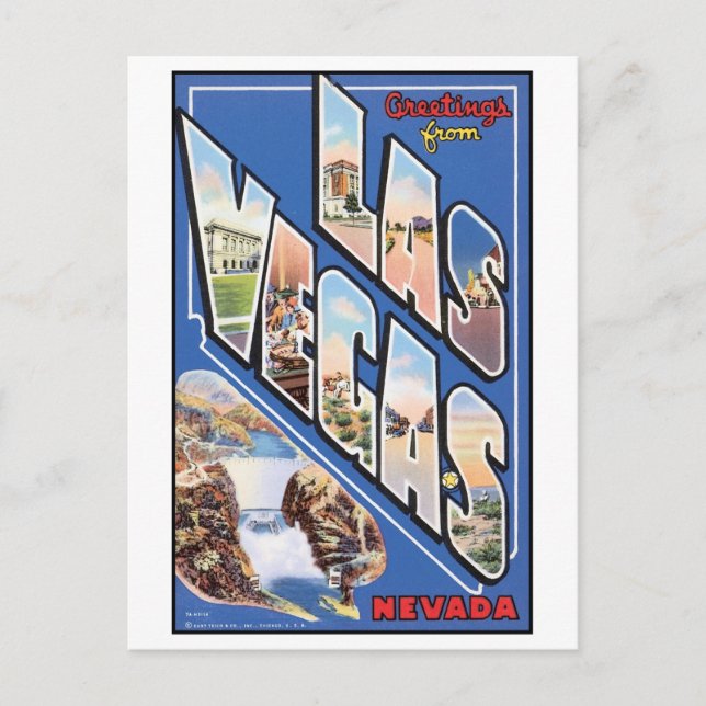 Carte postale vintage Las Vegas (Devant)