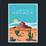 Carte Postale vintage Las Vegas Nevada Salutations de bienvenue<br><div class="desc">vintage,  rétro,  voyage,  moderne,  aquarelle,  classique,  Las Vegas,  Nevada,  accueil,  états-unis, </div>