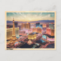 Carte postale Vintage Las Vegas Skyline
