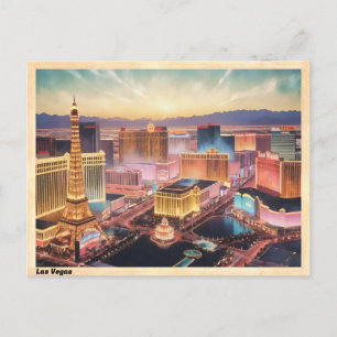 Carte postale Vintage Las Vegas Skyline