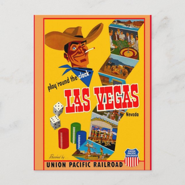 Carte Postale Vintage Las Vegas Travel (Devant)