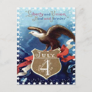 Carte Postale Vintage le 4 juillet