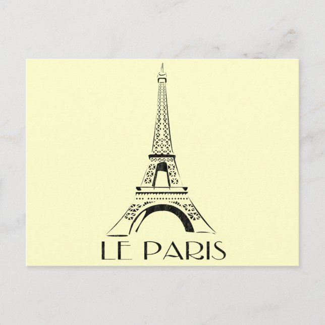 Carte Postale vintage le paris (Devant)
