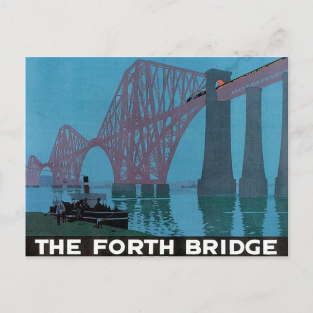 Carte Postale Vintage Le pont du quatrième (Devant)