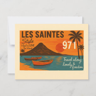 Carte Postale Vintage Les Saintes Guadeloupe