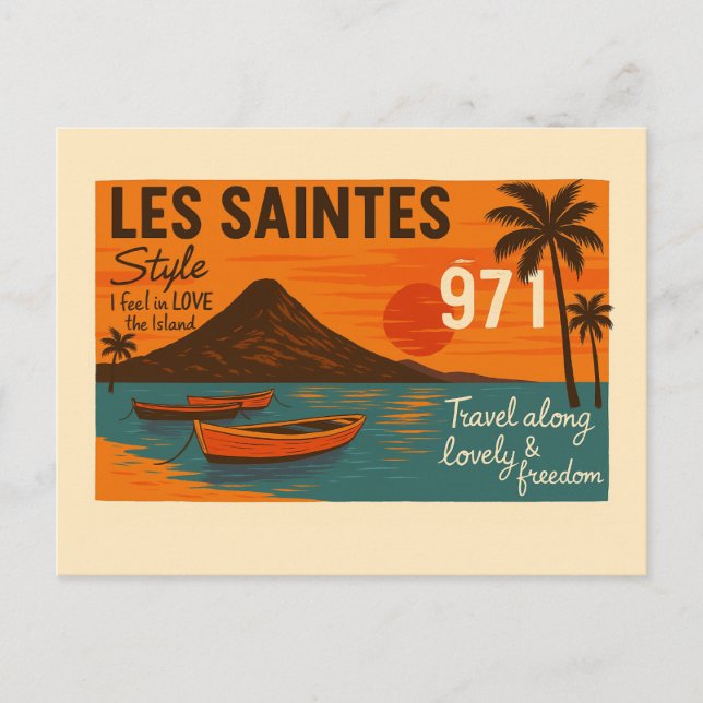 Carte Postale Vintage Les Saintes Guadeloupe (Devant)