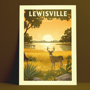 Carte Postale Vintage Lewisville Texas
