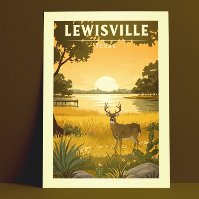 Carte Postale Vintage Lewisville Texas (Créateur téléchargé)