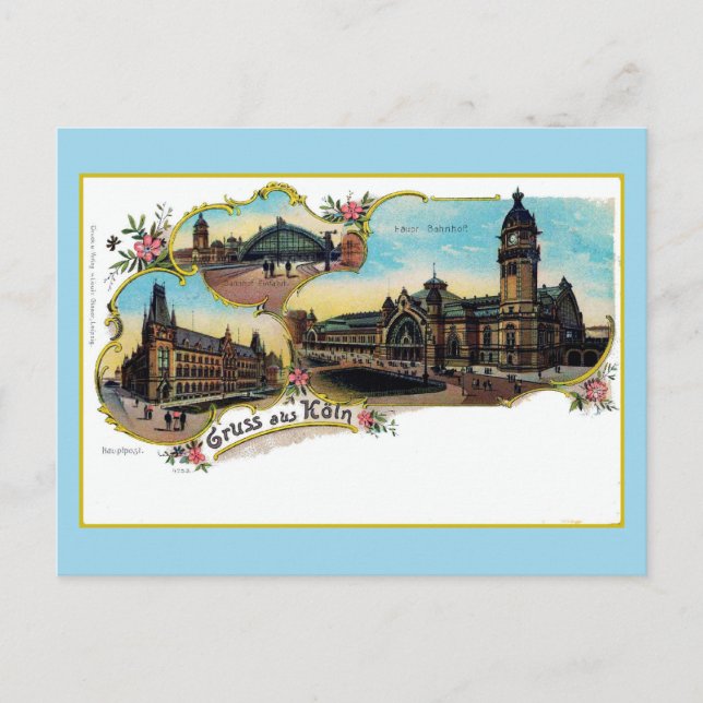 Carte Postale Vintage Litho Gruess aus Köeln vieux (Devant)