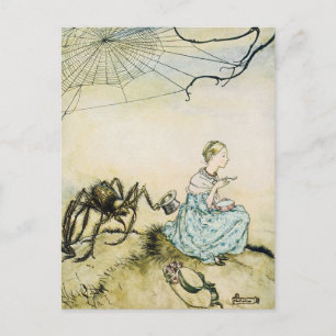 Carte Postale Vintage Little Miss Muffet par Arthur Rackham