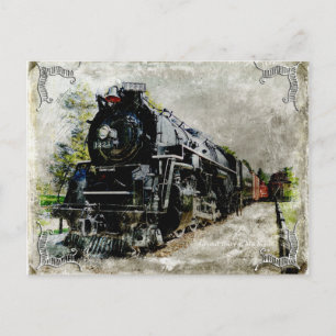 Carte Postale Vintage Locomotive Long Shot