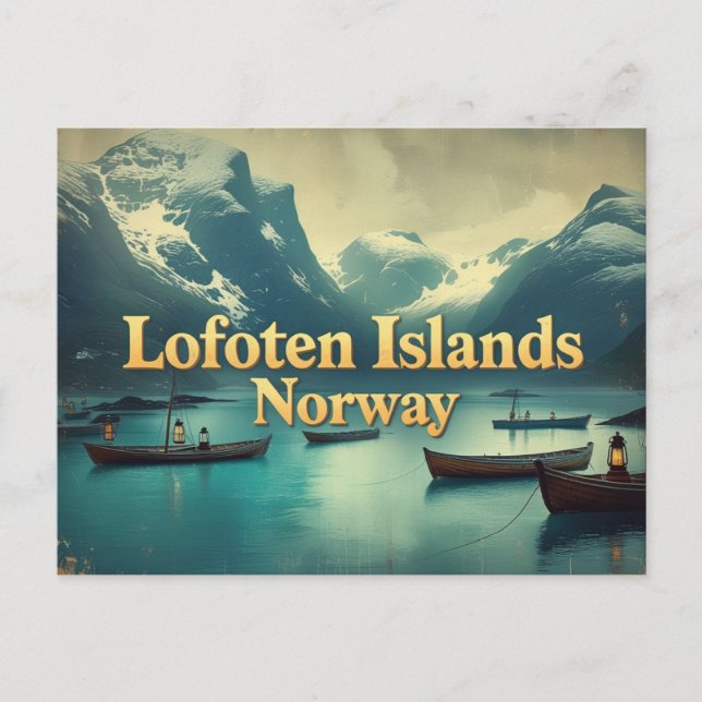 Carte Postale Vintage Lofoten Magic (Devant)
