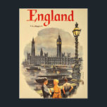 Carte Postale Vintage London Air Travel Big Ben Parlement<br><div class="desc">Photos d'Art Vintage voyage des symboles des célèbres capitales du monde - Tour Big Ben - Bâtiments historiques Iconiques de Londres City</div>