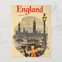 Vintage London Air Travel Big Ben Parlement
