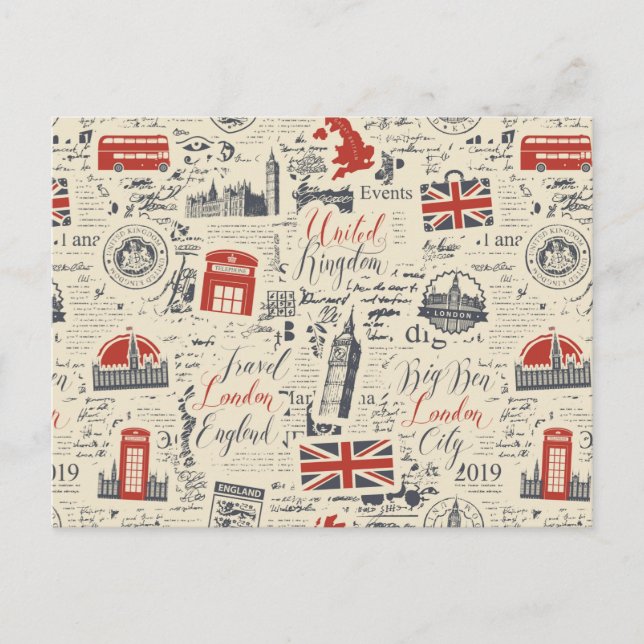 Carte postale vintage Londres (Devant)