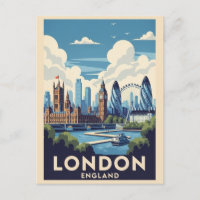 Vintage Londres Grande-Bretagne British Landmark T