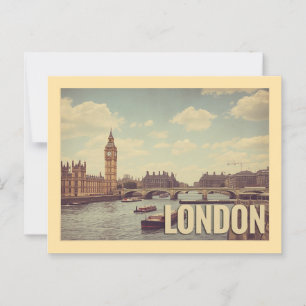 Carte Postale Vintage Londres Travel