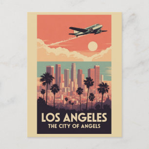 Carte Postale Vintage Los Angeles California City of Angels