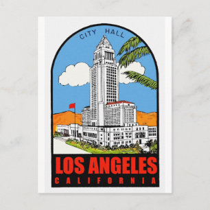 Carte Postale Vintage Los Angeles City Hall