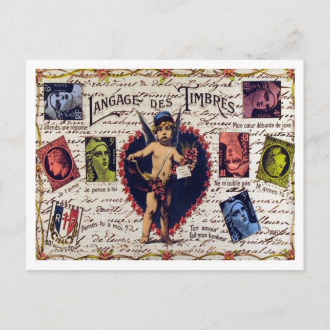 Carte postale vintage LOVE (Devant)