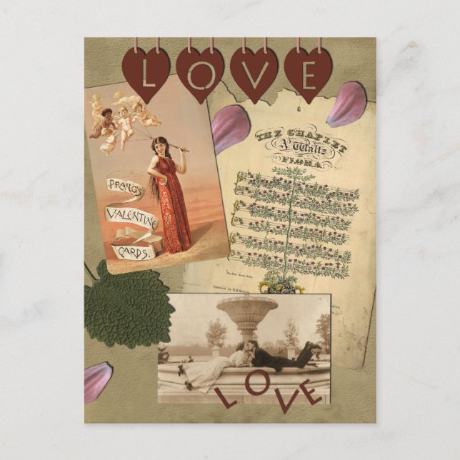 Carte Postale vintage "Love" (Devant)