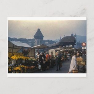 Carte postale vintage Lucerne Suisse 1959
