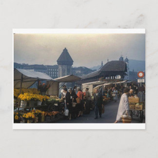 Carte postale vintage Lucerne Suisse 1959