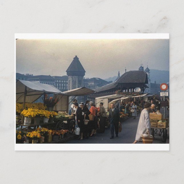 Carte Postale Vintage Lucerne Switzerland Postcard 1959 (Devant)