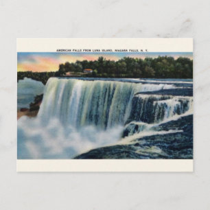 Carte postale vintage Luna Island Niagara Falls