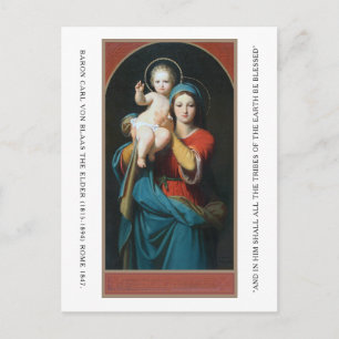 CARTE POSTALE VINTAGE MADONNA ET ENFANT CHRIST